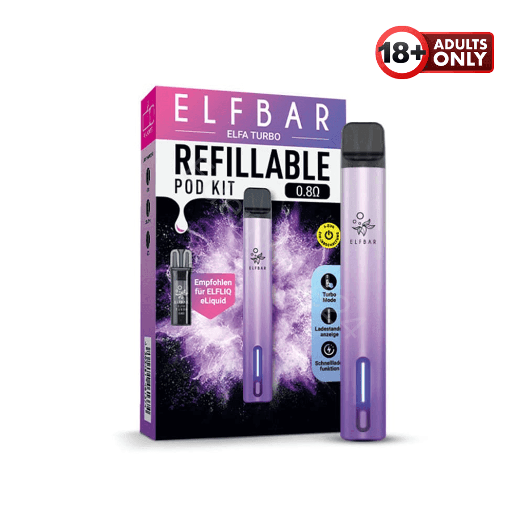 Elfbar ELFA Turbo Open Pod Kit - Purple - EdenVape24